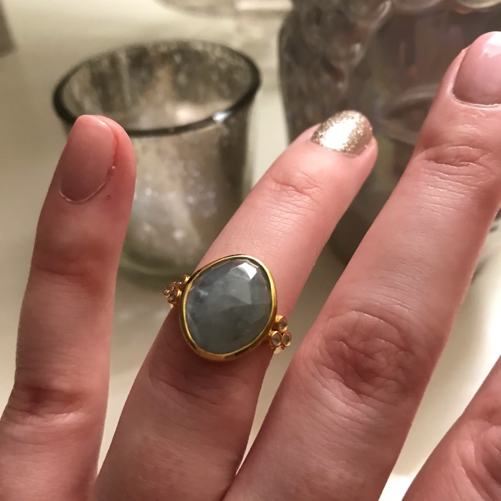 Leah Alexandra aquamarine ring